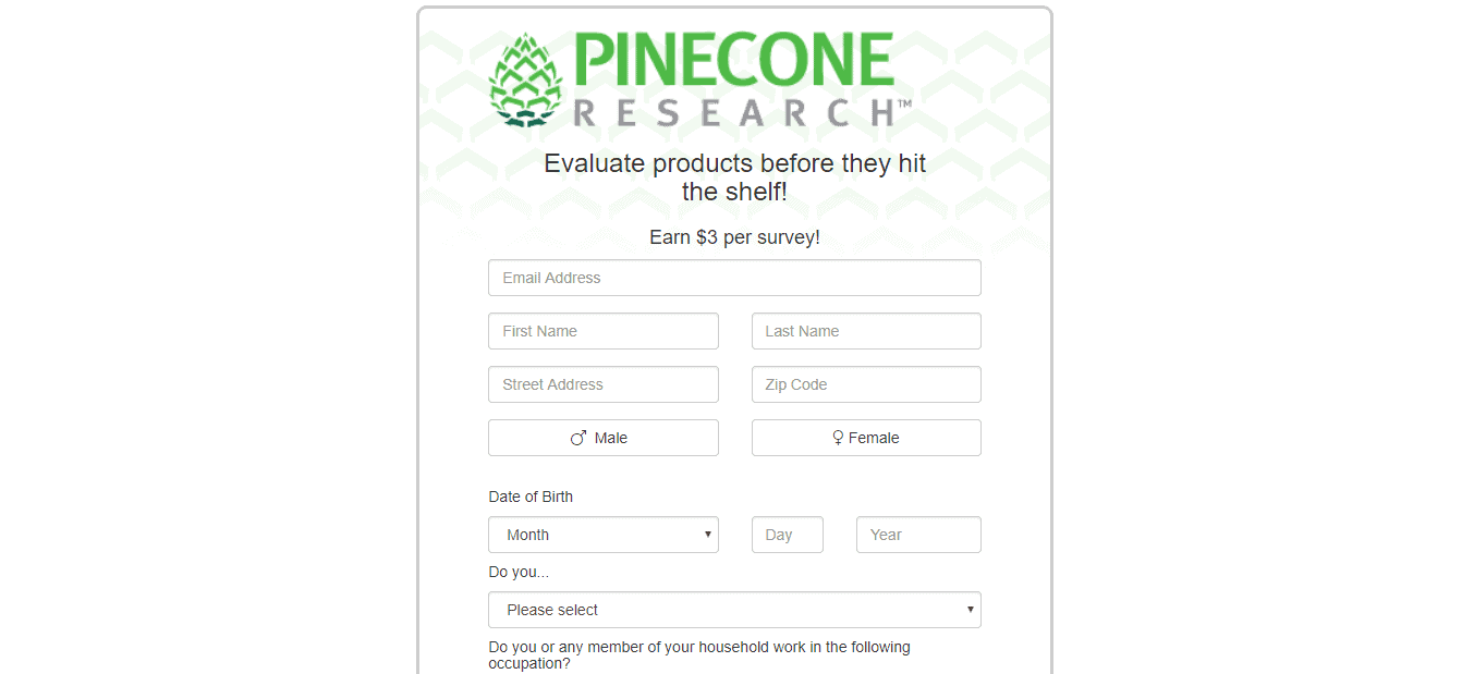 Pinecone Research Sign Up