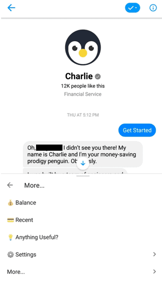 charlie facebook messenger