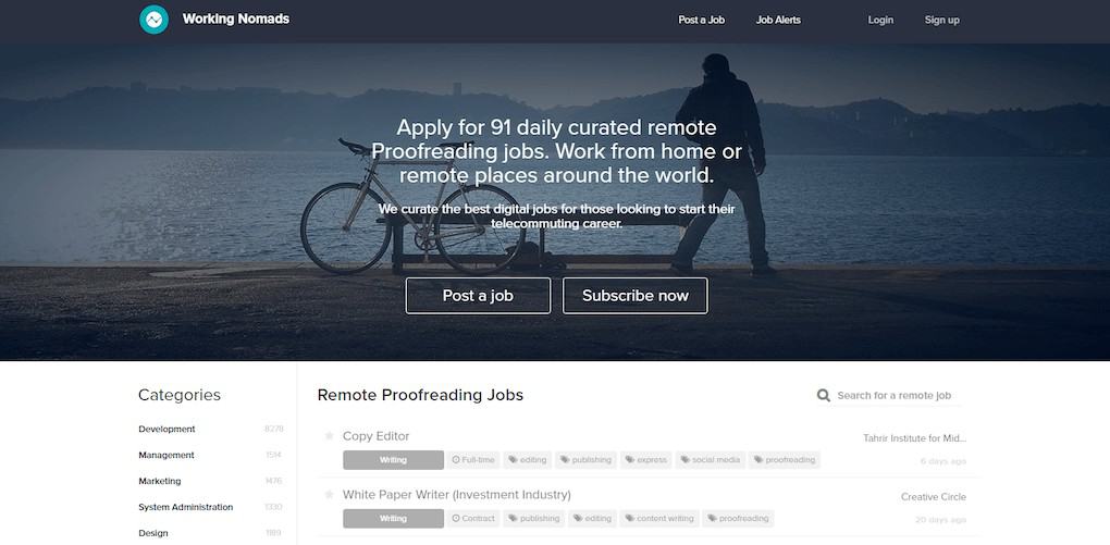 Find a legit proofreading opportunity through Working Nomads