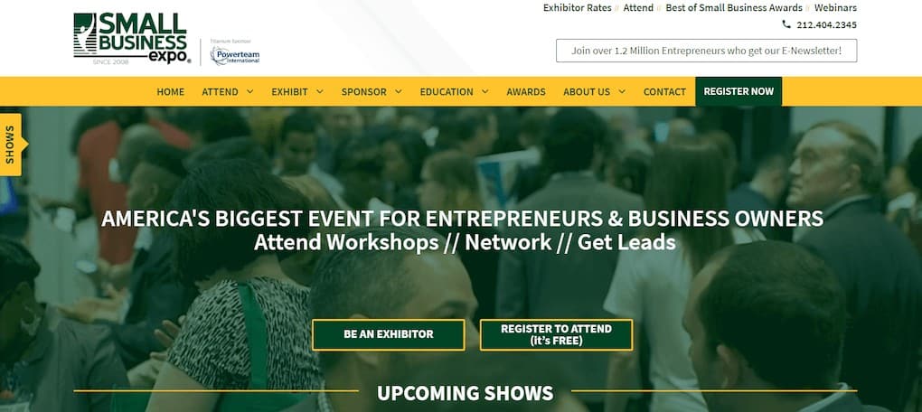 You can find trade shows through the Small Business Expo