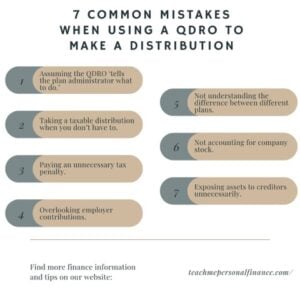 7 Common Mistakes When Using a QDRO to Make A Distribution