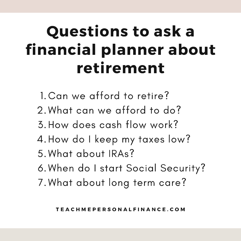 7 questions to ask a financial planner about retirement