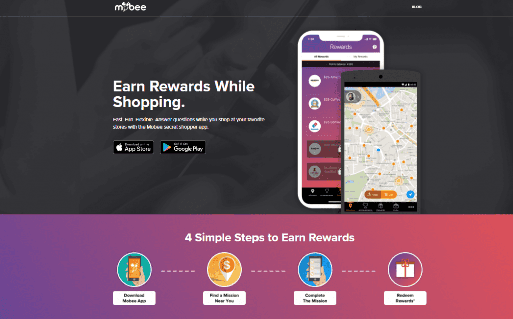 Mobee app allows you get amazon gift cards