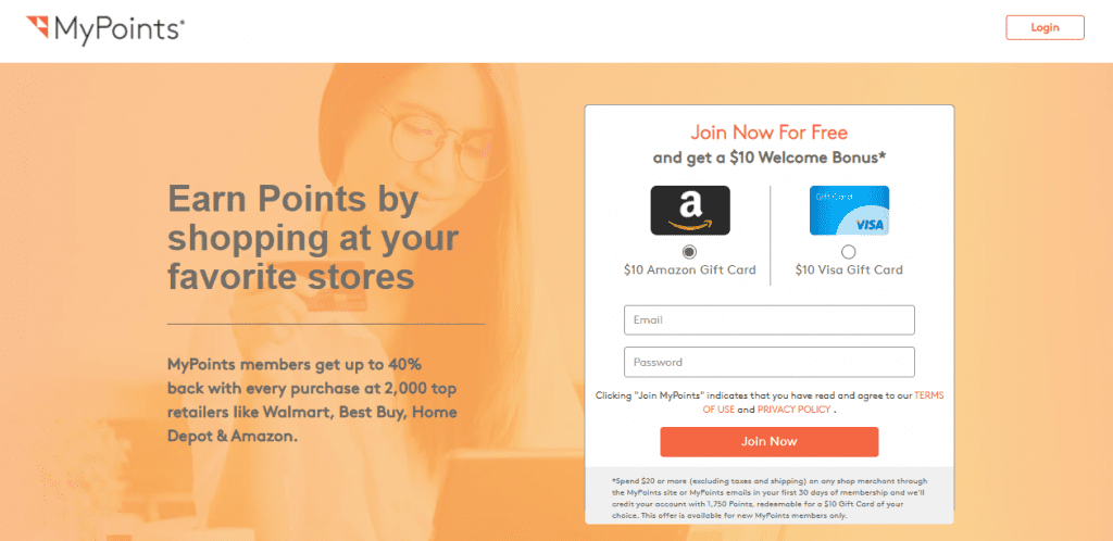 Earn amazon gift cards with mypoints.