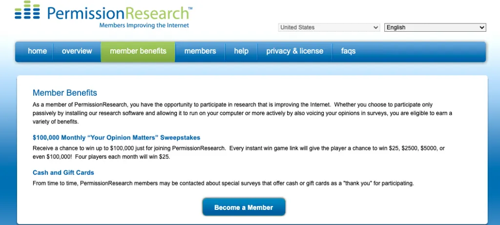 Permission Research Member Benefits