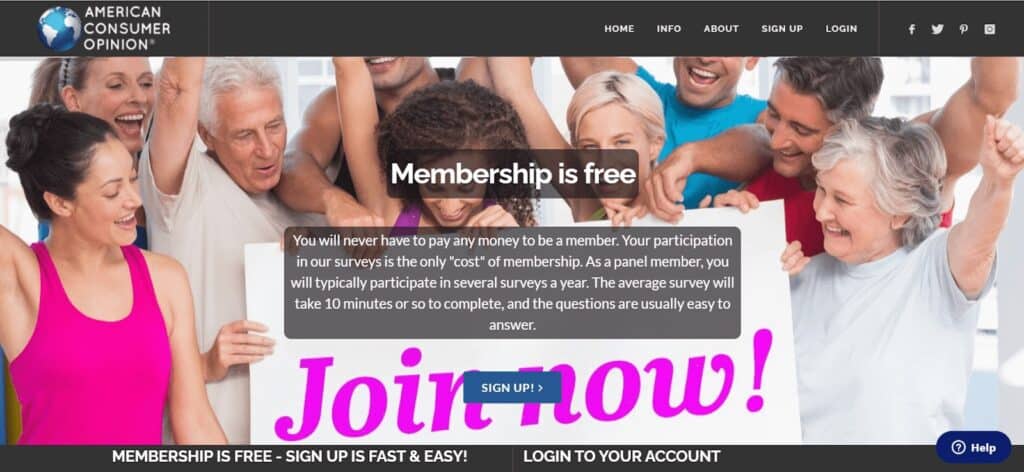 With American Consumer Opinion, your membership is free