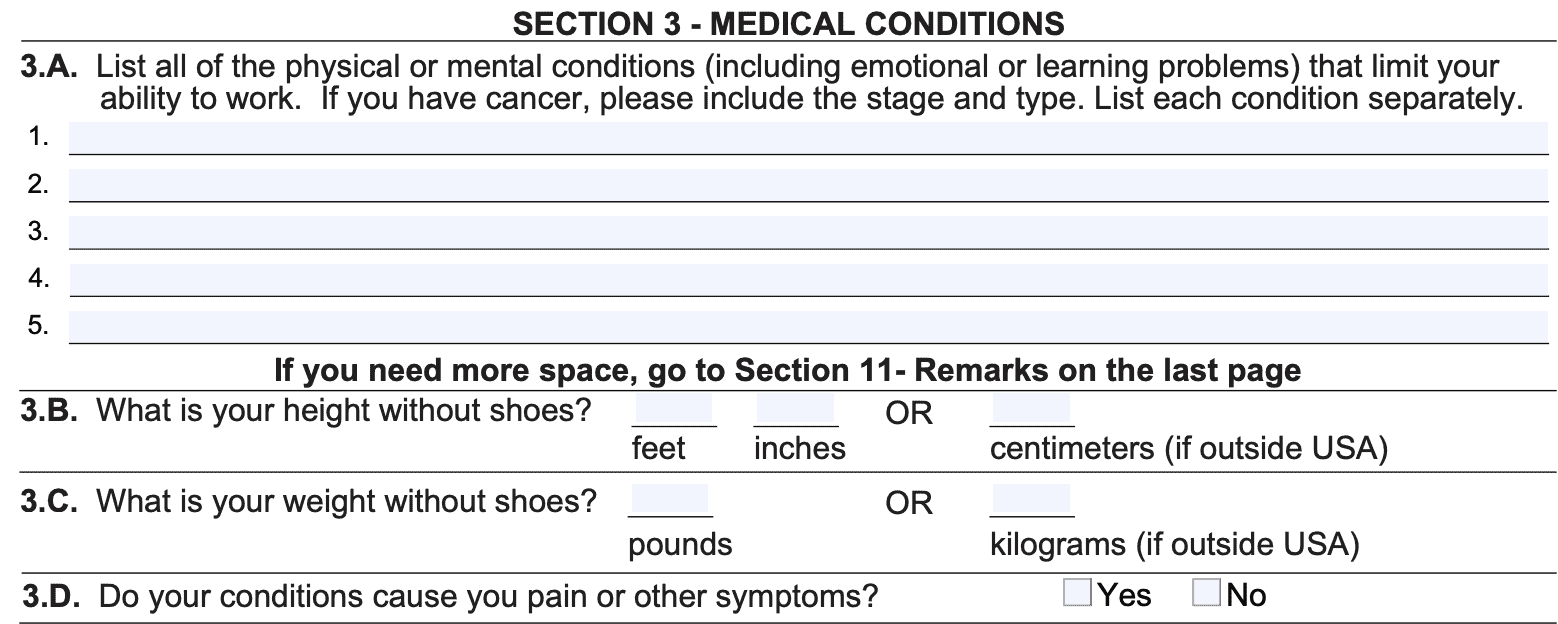 SSA Form 3368-How to Fill Out Your Disability Claim