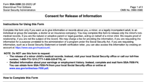 SSA Form 3288-A Guide to Information Release