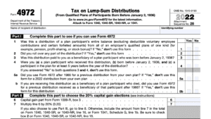IRS Form 4972-A Guide to Tax on Lump-Sum Distributions
