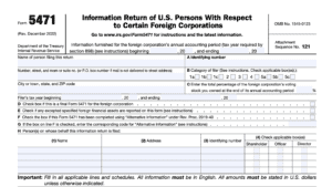 irsf orm 5471, Information Return of U.S. Persons With Respect to Certain Foreign Corporations