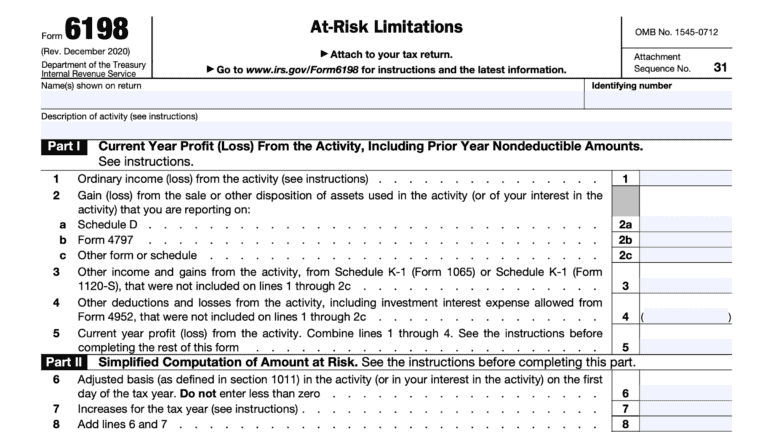 IRS Form 7203 Instructions - S Corporation Stock &amp; Debt Basis