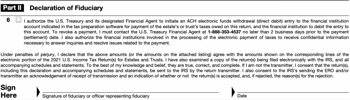IRS Form 8453-FE: Estate/Trust Declaration for IRS e-file Return