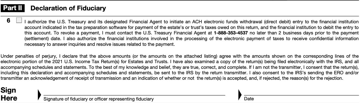 IRS Form 8453-FE: Estate/Trust Declaration for IRS e-file Return