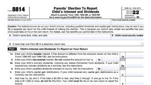 IRS Form 8814: Reporting Your Child’s Interest & Dividends