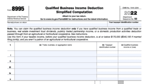 irs form 8995, qualified business income deduction, simplified computation