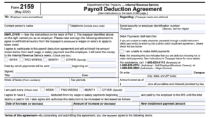IRS Form 2159 Instructions