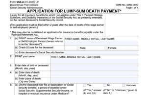 form ssa-8: Application for Lump-Sum Death Payment