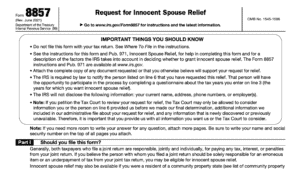 irs form 8857, request for innocent spouse relief