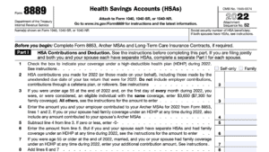 irs form 8889, health savings accounts