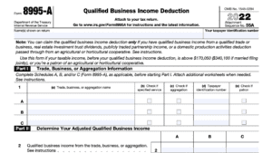 irs form 8995-A, qualified business income deduction
