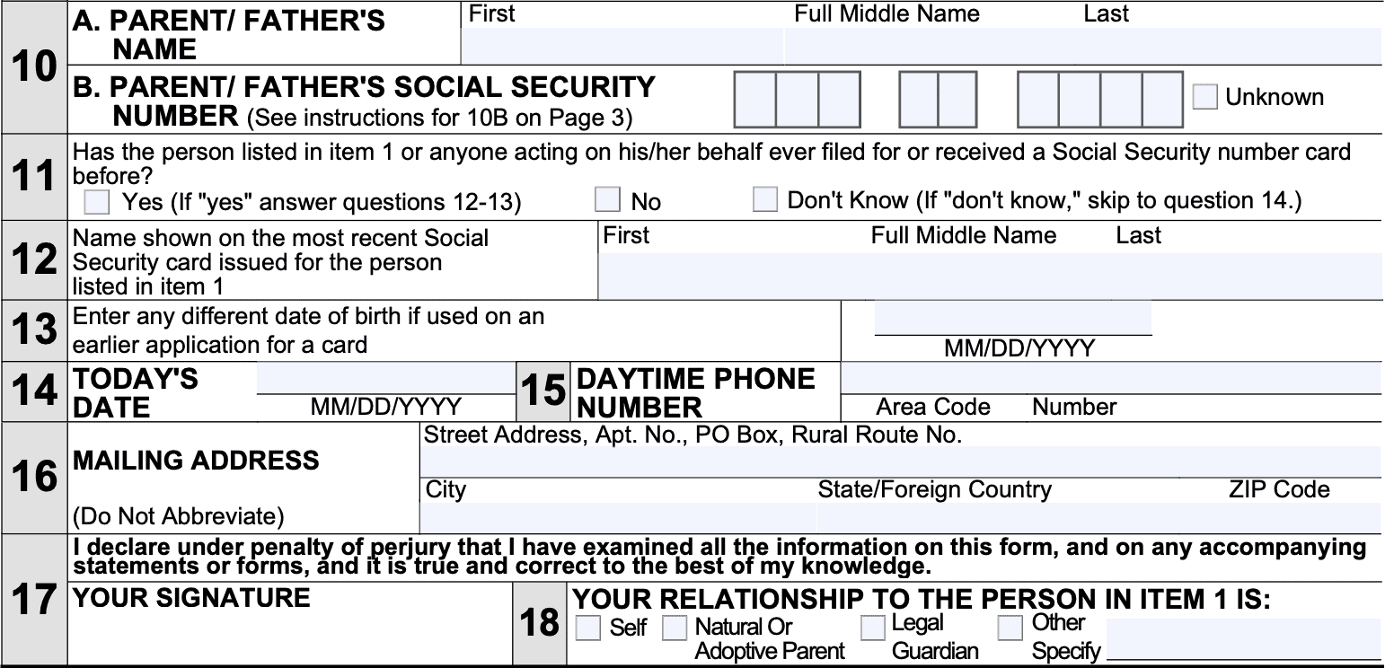 Form SS 5 How To Get A New Social Security Card