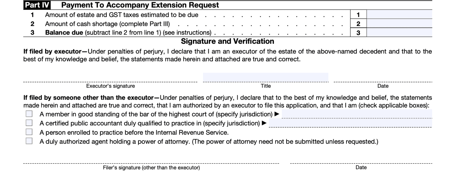 IRS Form 4768 Instructions Extensions For Estate Tax Returns