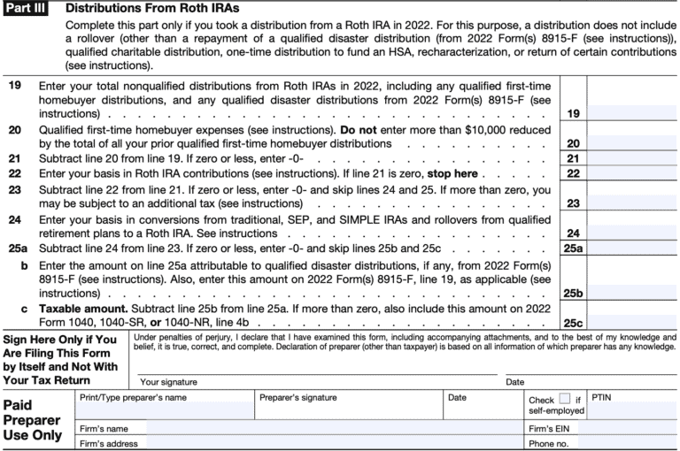 IRS Form 8606 Instructions A Guide to Nondeductible IRAs