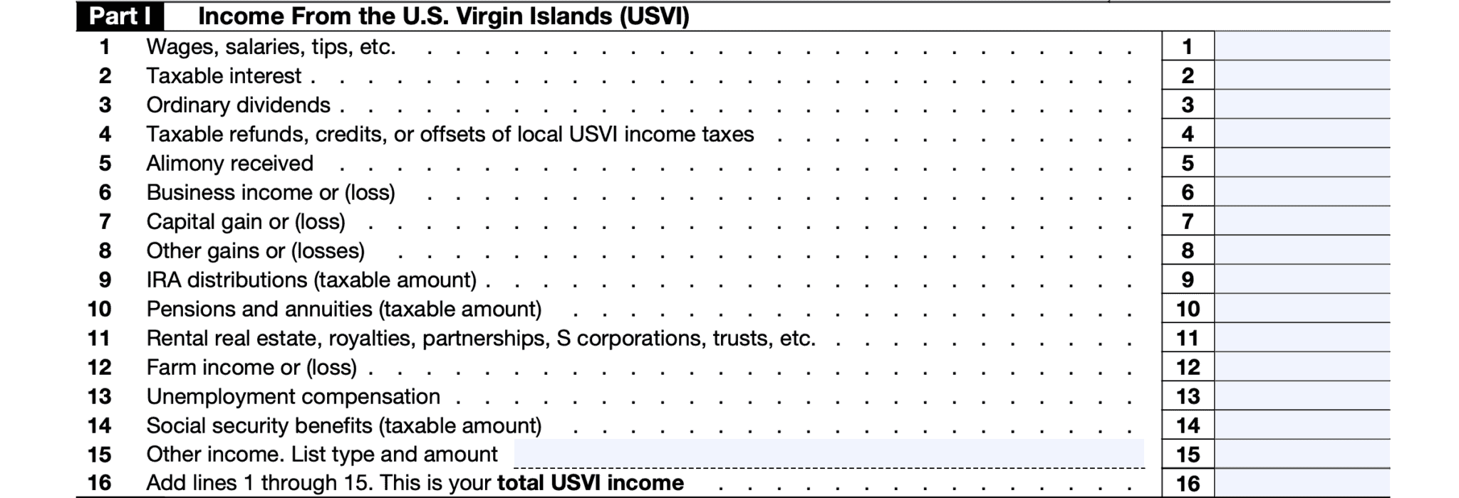 IRS Form 8689 Instructions Allocating Tax to the USVI