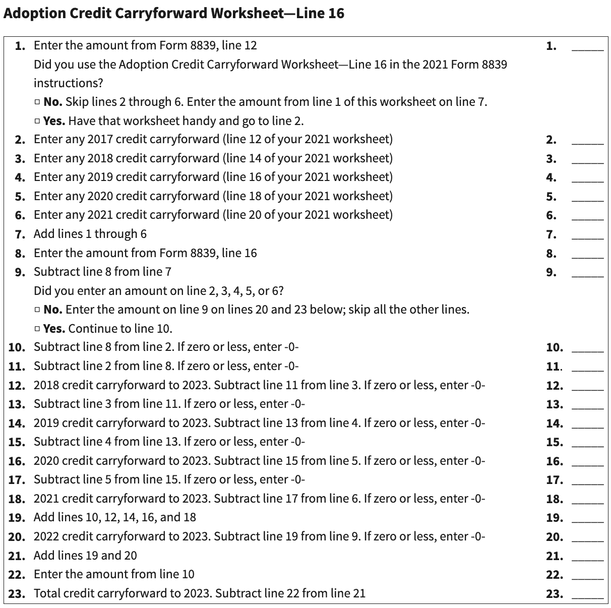 IRS Form 8839 Instructions - Guide to Qualified Adoption Expenses