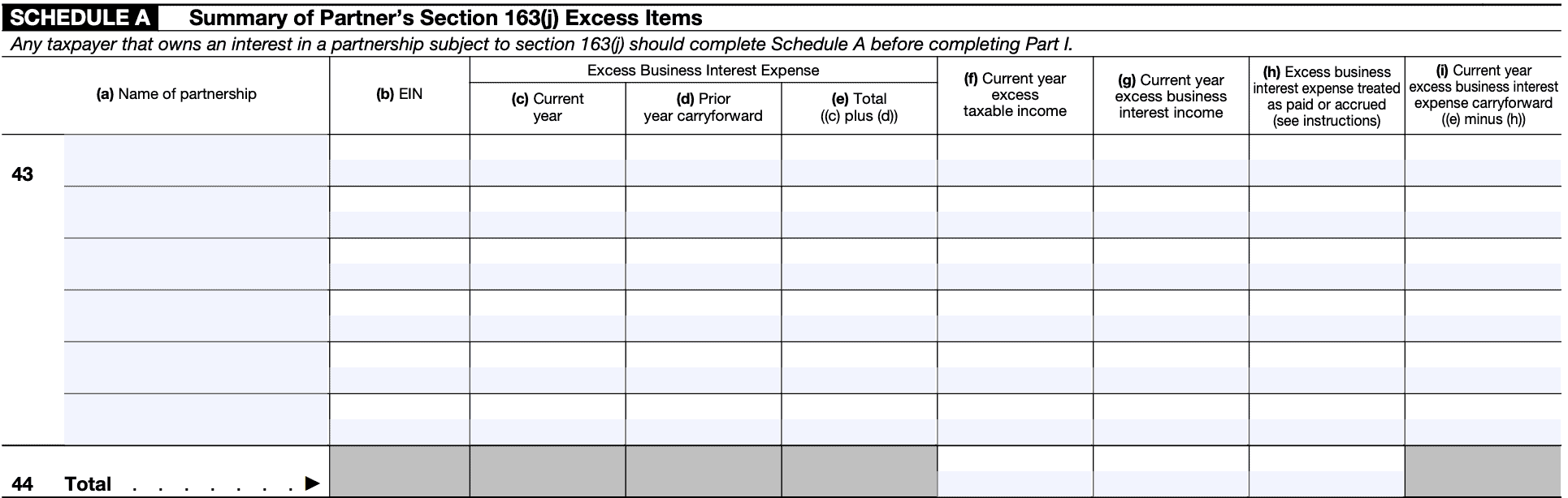 IRS Form 8990 Instructions Business Interest Expense Limitation