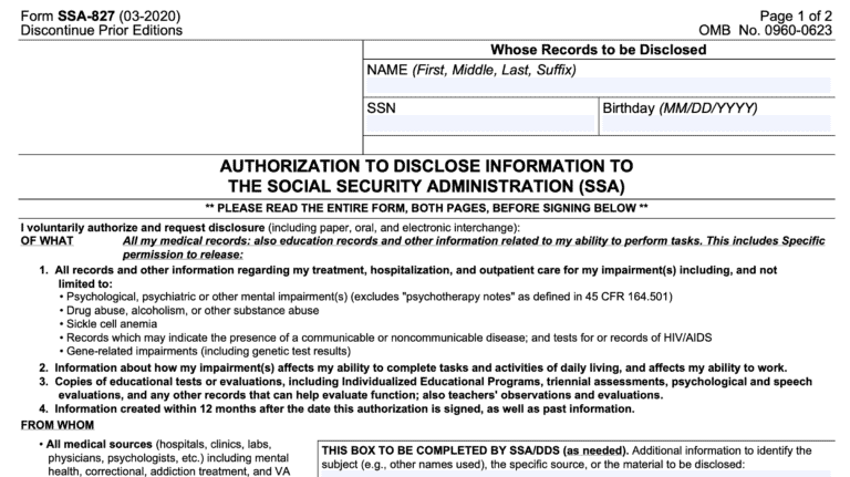 Form SSA 561 Instructions - Request for Reconsideration