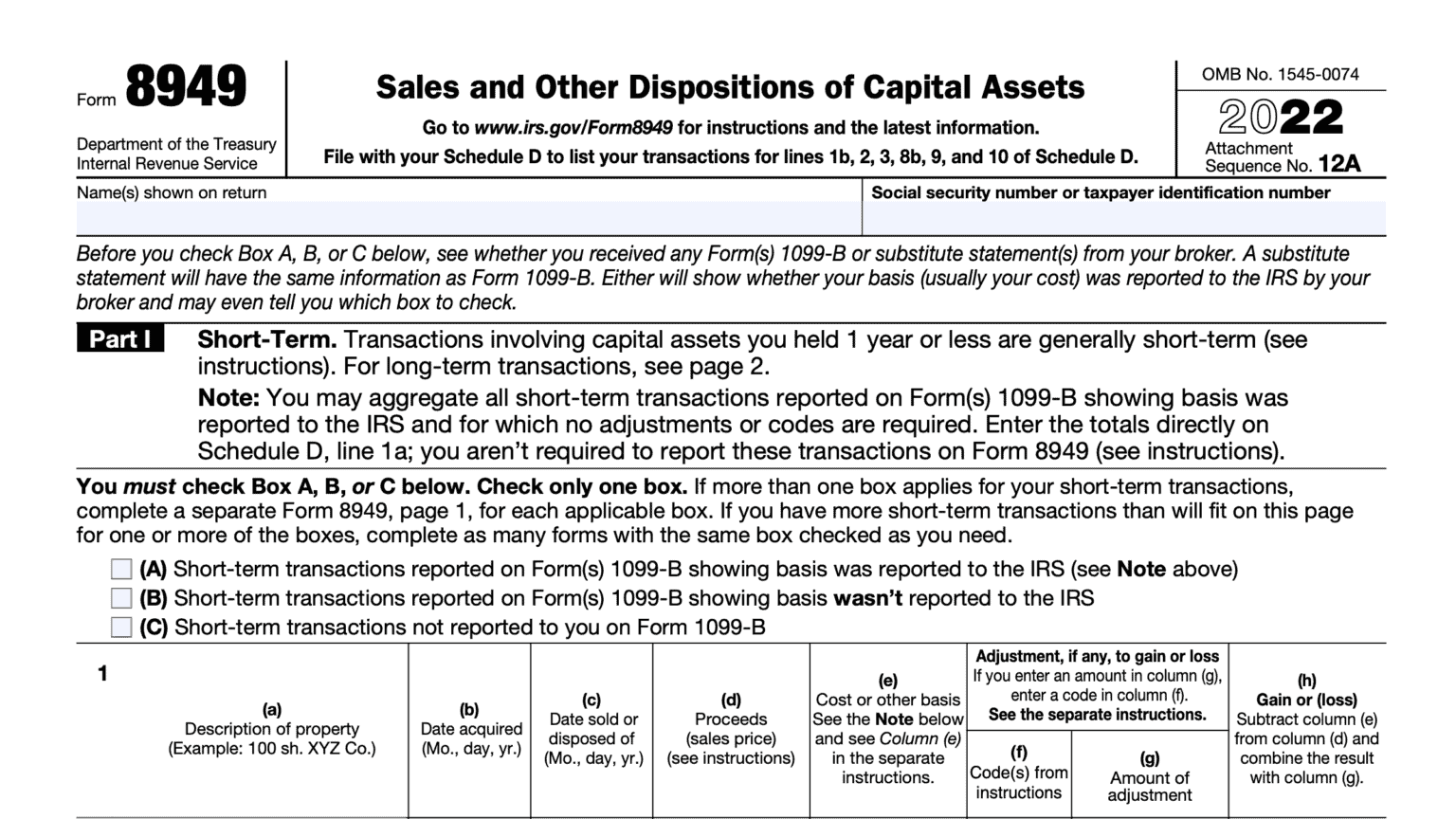 2018 IRS Tax Form 1099-B – Carbonless 5-Part Set, 2 Recipients, Scannable By IRS