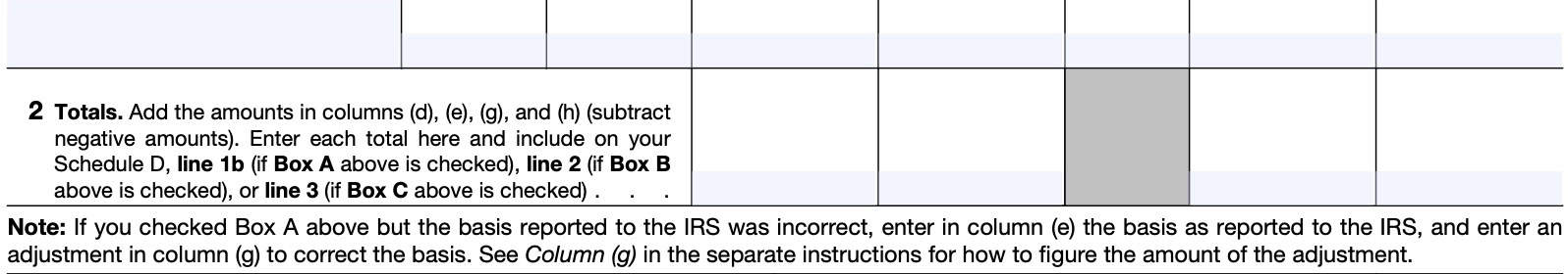 irs form 8949, line 2