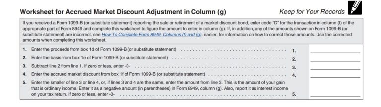 IRS Form 8949 Instructions - Sales &amp; Dispositions of Capital Assets