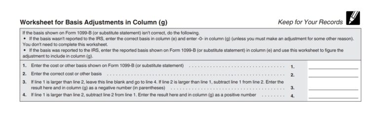 IRS Form 8949 Instructions - Sales &amp; Dispositions of Capital Assets