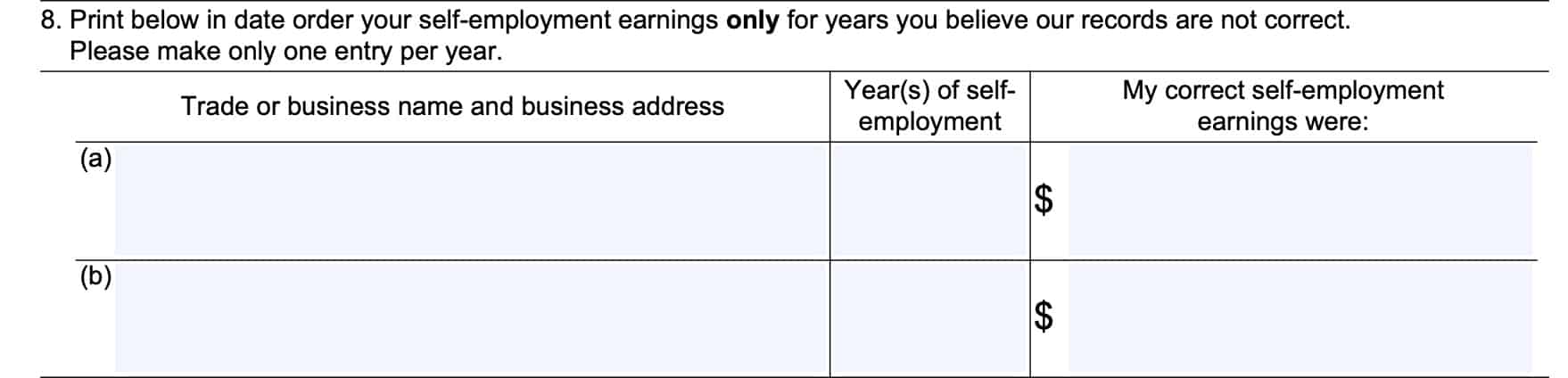  line 8, self-employment earnings