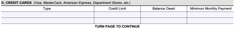 IRS Form 433-F Instructions - The Collection Information Statement