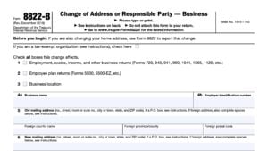 IRS Form 8822-B Instructions