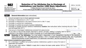 IRS Form 982 Instructions