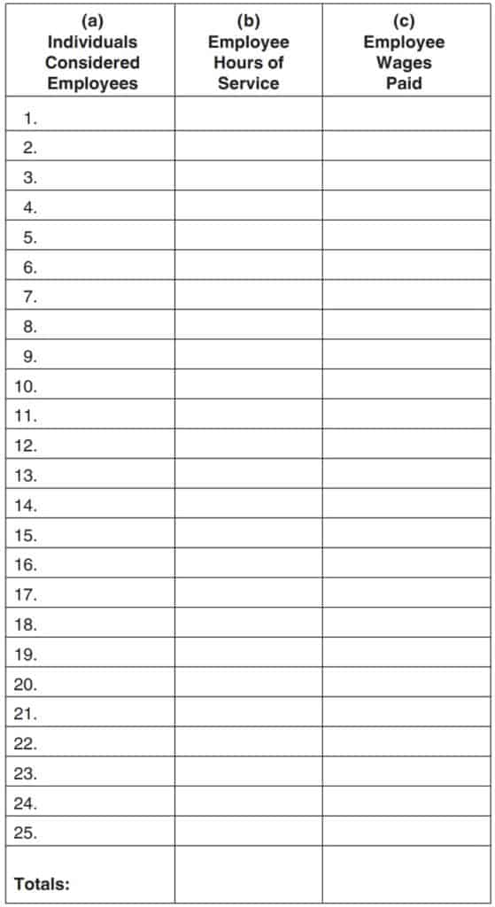 Worksheet 1 contains information needed to complete Line 1 and worksheets 2 & 3