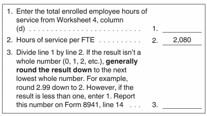 Worksheet 7 helps to provide information needed to complete Line 14