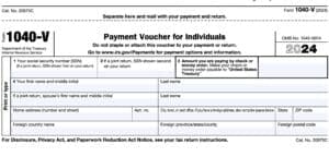 irs form 1040-v, payment voucher