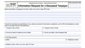 IRS Form 15107 Instructions