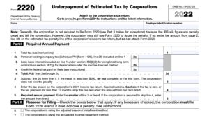 IRS Form 2220 Instructions