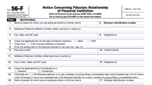 IRS Form 56-F Instructions