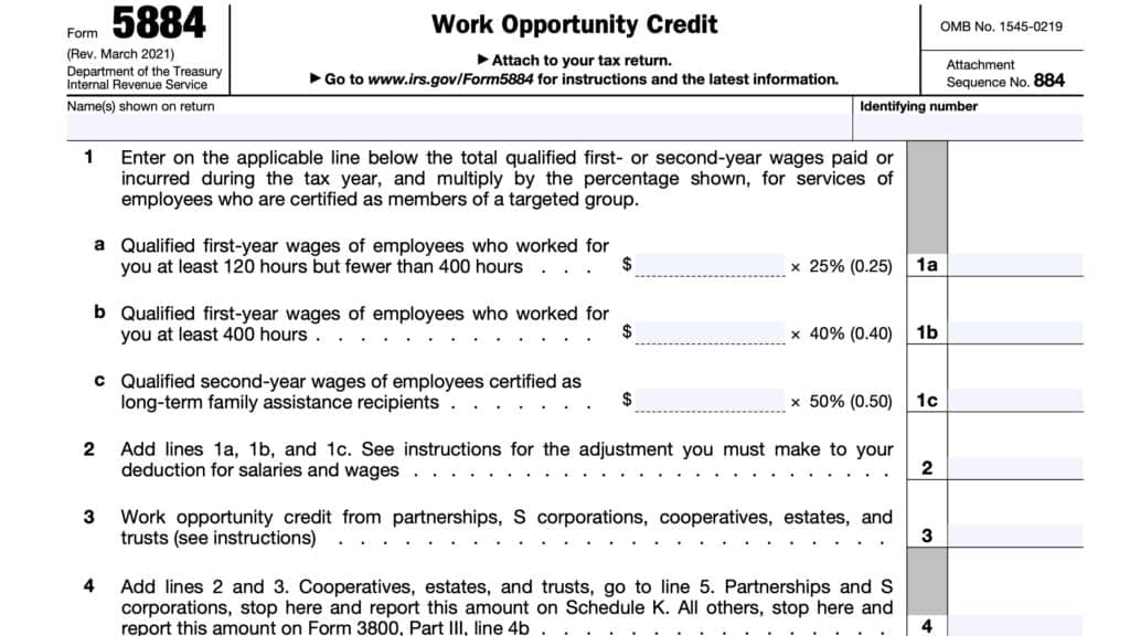 irs form 5884, work opportunity credit
