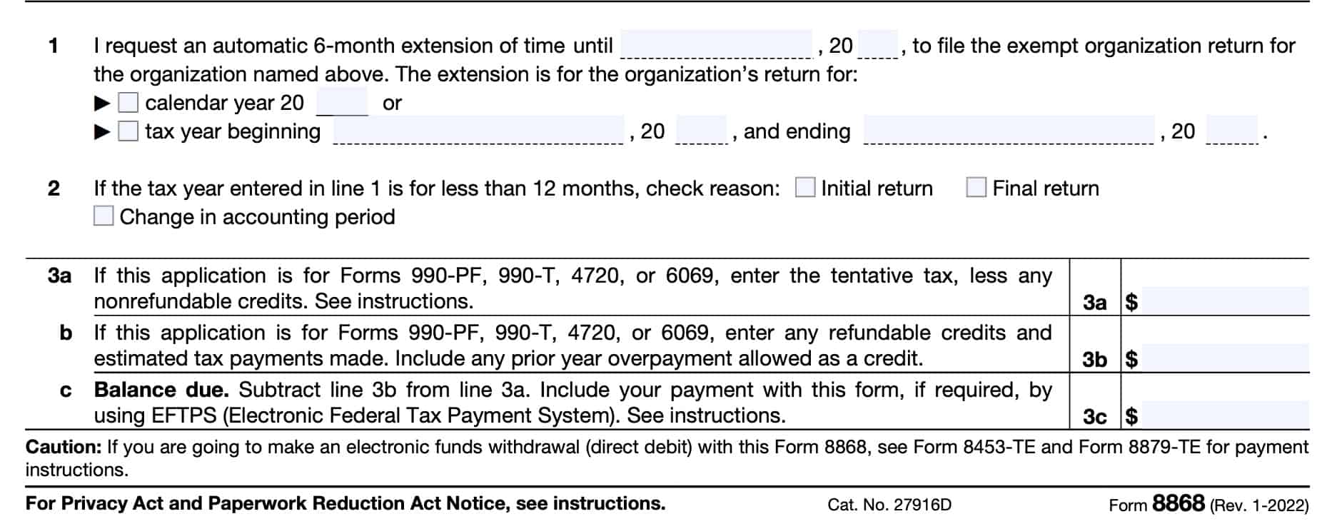 irs form 8868 6-month extension request