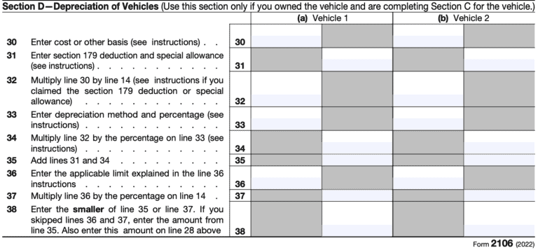 IRS Form 2106 Instructions - Employee Business Expenses