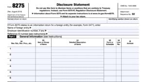 IRS Form 8275 Instructions