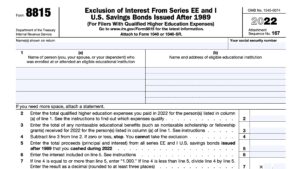 IRS Form 8815 Instructions